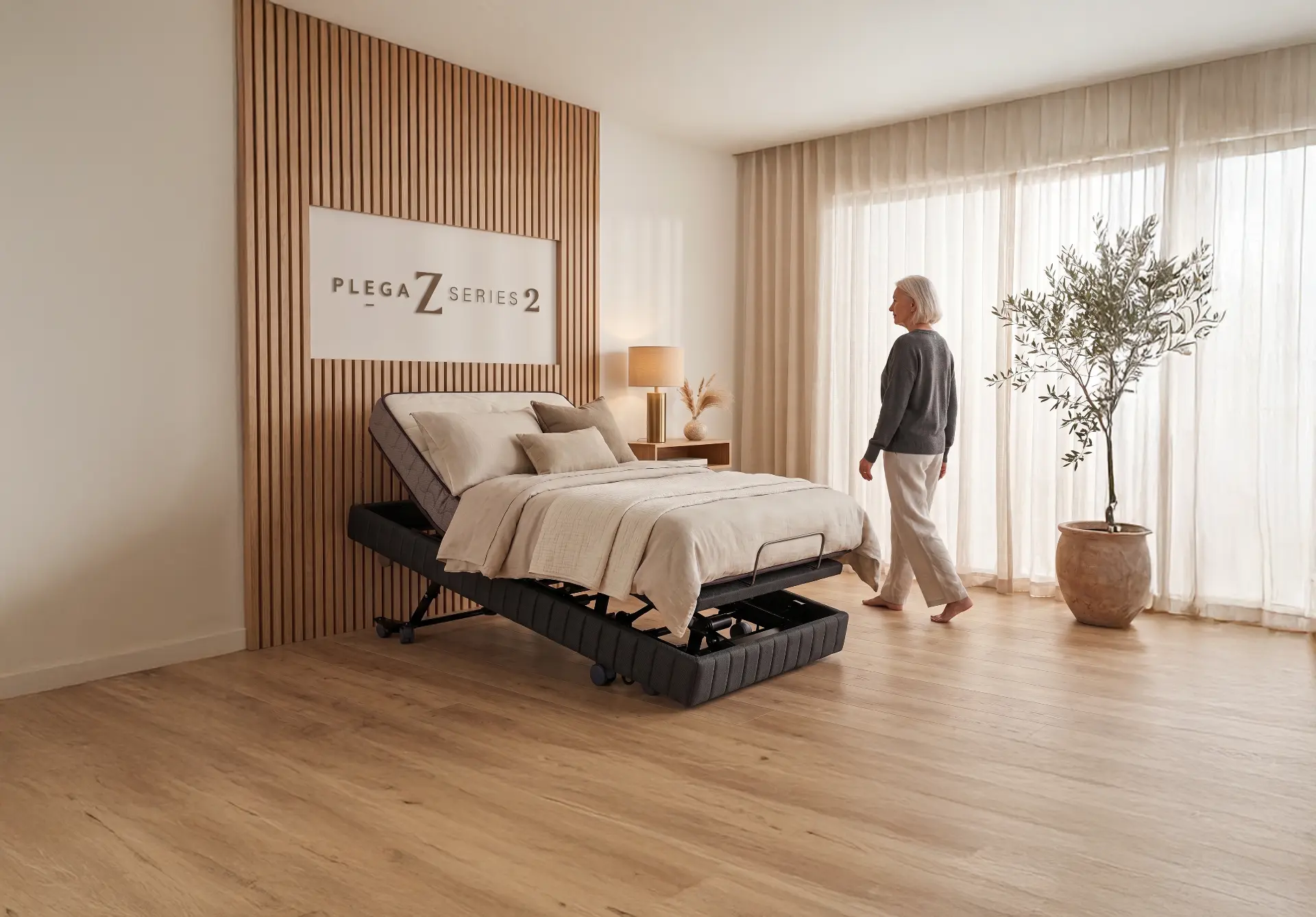 Z-Series 2 raised to Hi-Lo height in a sunlit bedroom